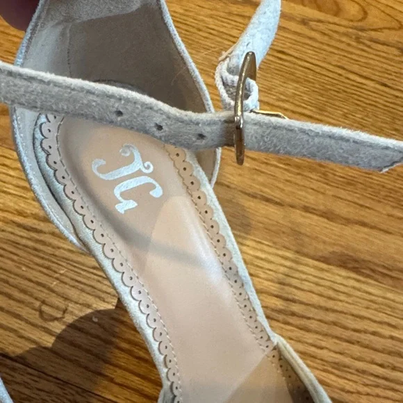 Chic Cream Ankle Strap Heels - Picture 6 of 15